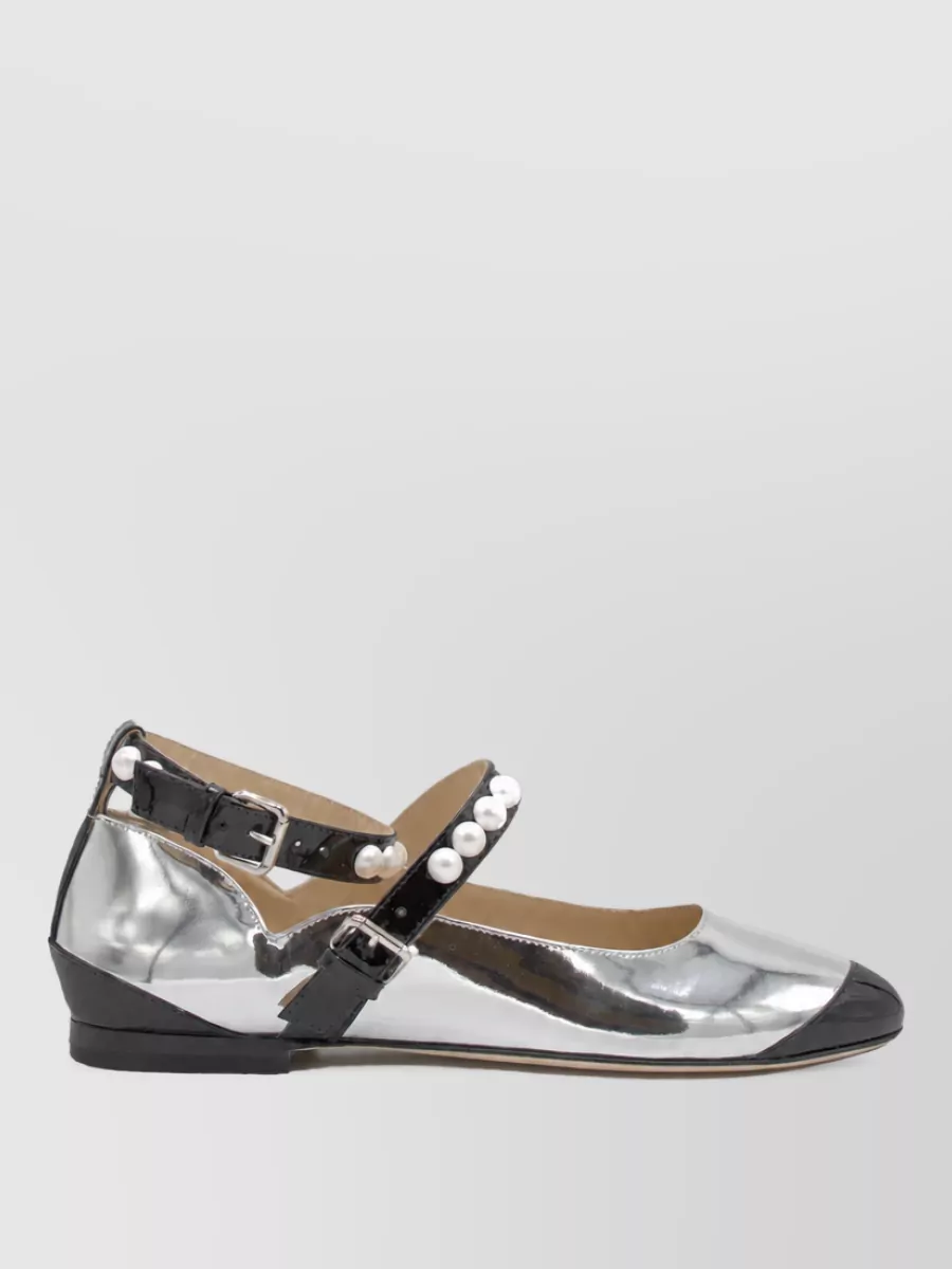 Mach & Mach Leather Ballerina Shoes