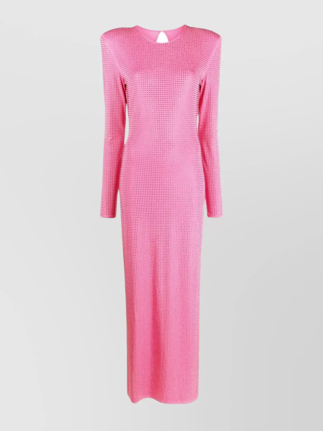 Shop Rotate Birger Christensen Textured Rhinestone Fitted Dress In Pink