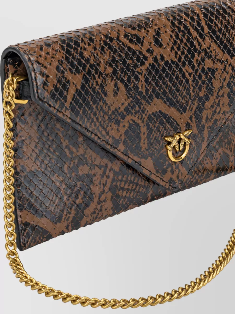 Pinko Mini Leather Clutch Bag