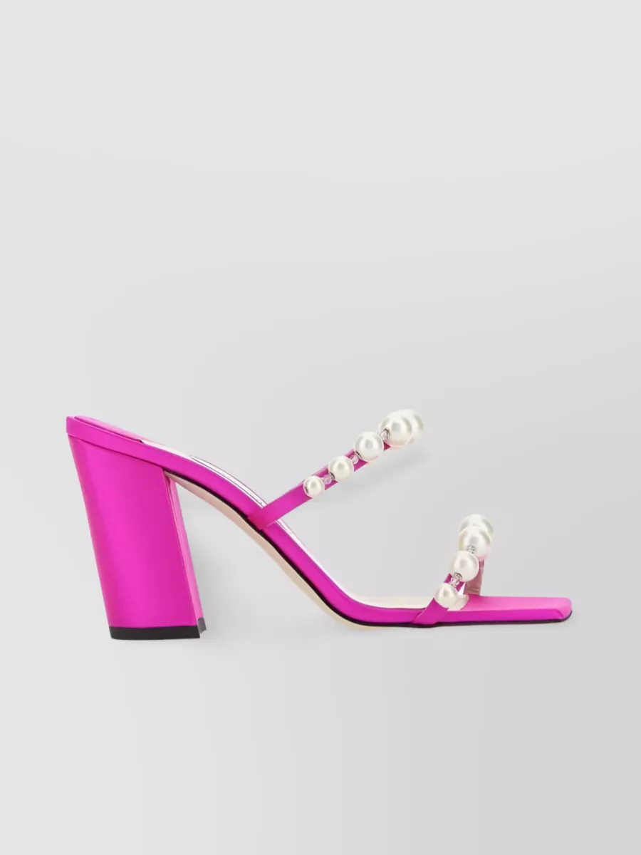 Shop Jimmy Choo Amara Satin 85mm Sandals In Pink