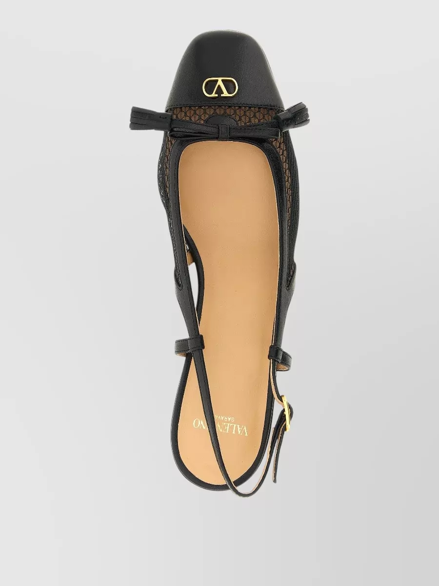 Valentino Garavani Leather Slingback Ballerina Shoes