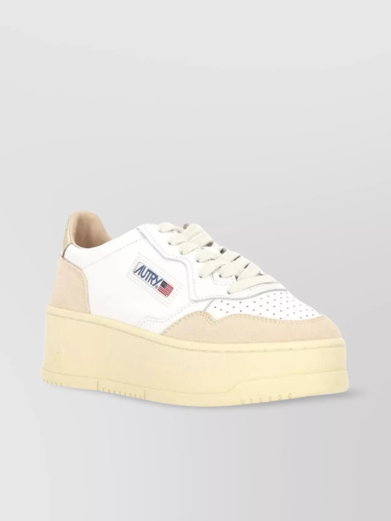 Autry Low Top Suede Sneakers With Platform Sole