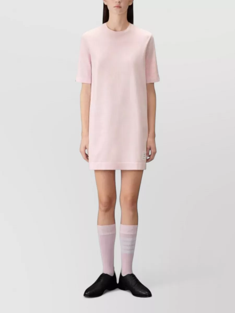 Thom Browne Cotton Short-Sleeve Mini T-Shirt Dress