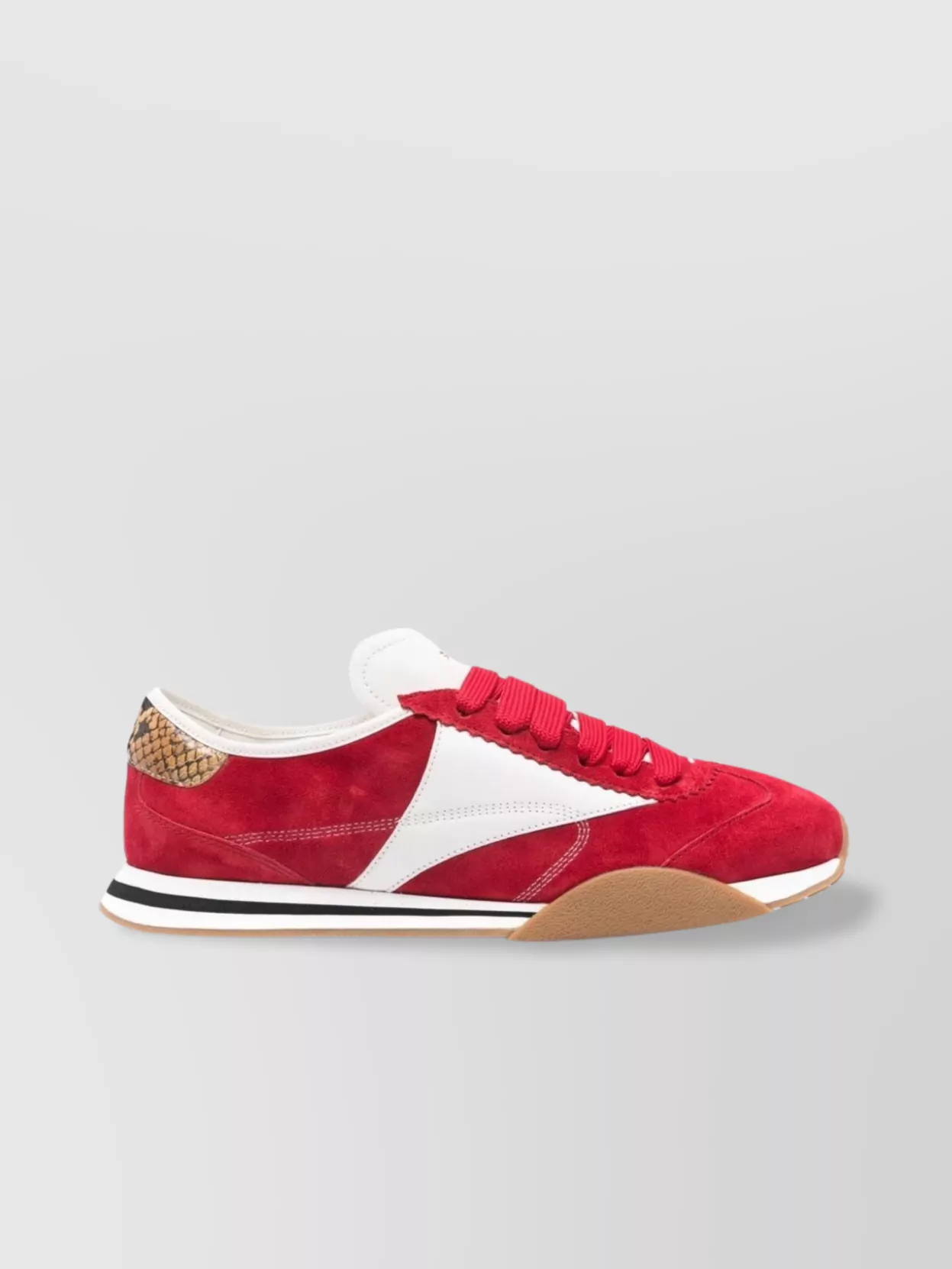 Shop Bally Versatile Low Top Sneakers With Flat Rubber Sole In Burgundy