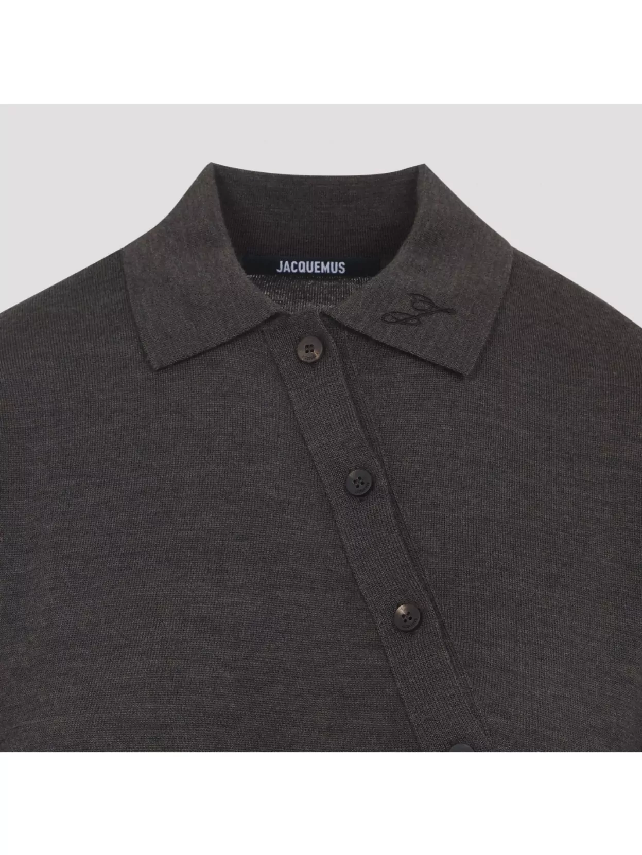 Jacquemus Merino Wool Blend Fitted Bodysuit In Brown