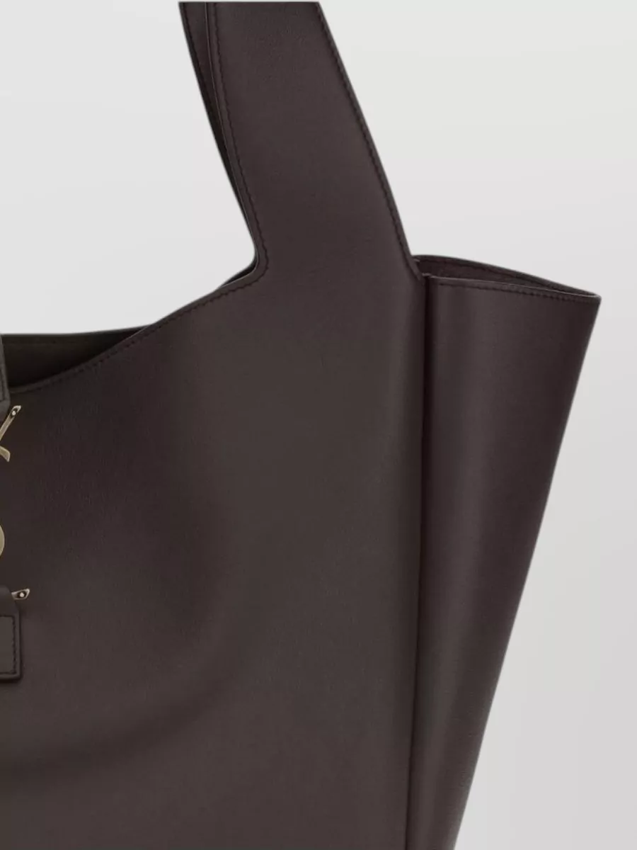 Saint Laurent Es Shopping Lamb Leather Tote Bag