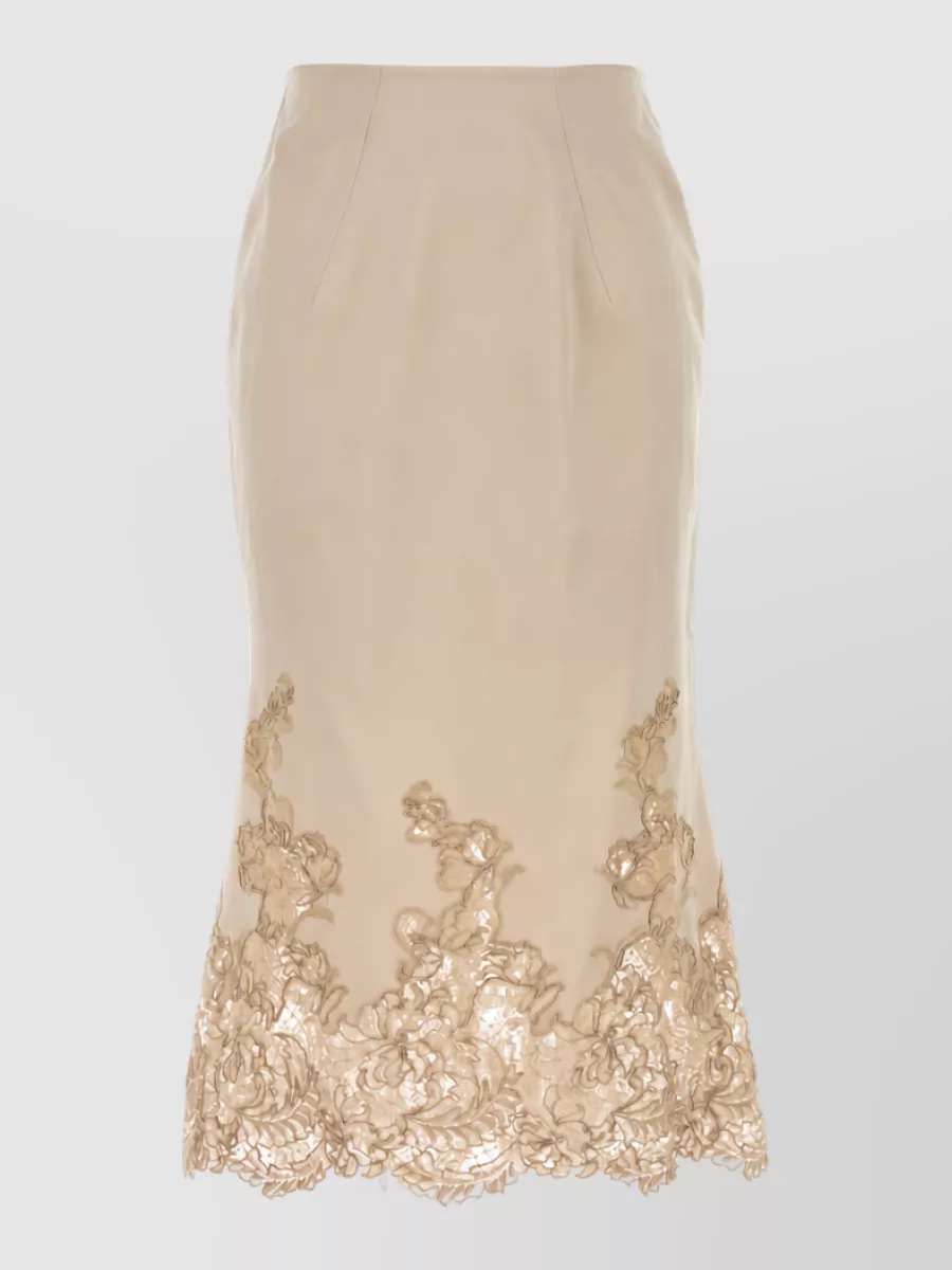 Ermanno Scervino silk satin pencil skirt