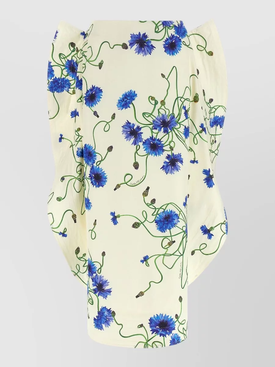 Stella Mccartney floral-print high-rise ruffled midi skirt