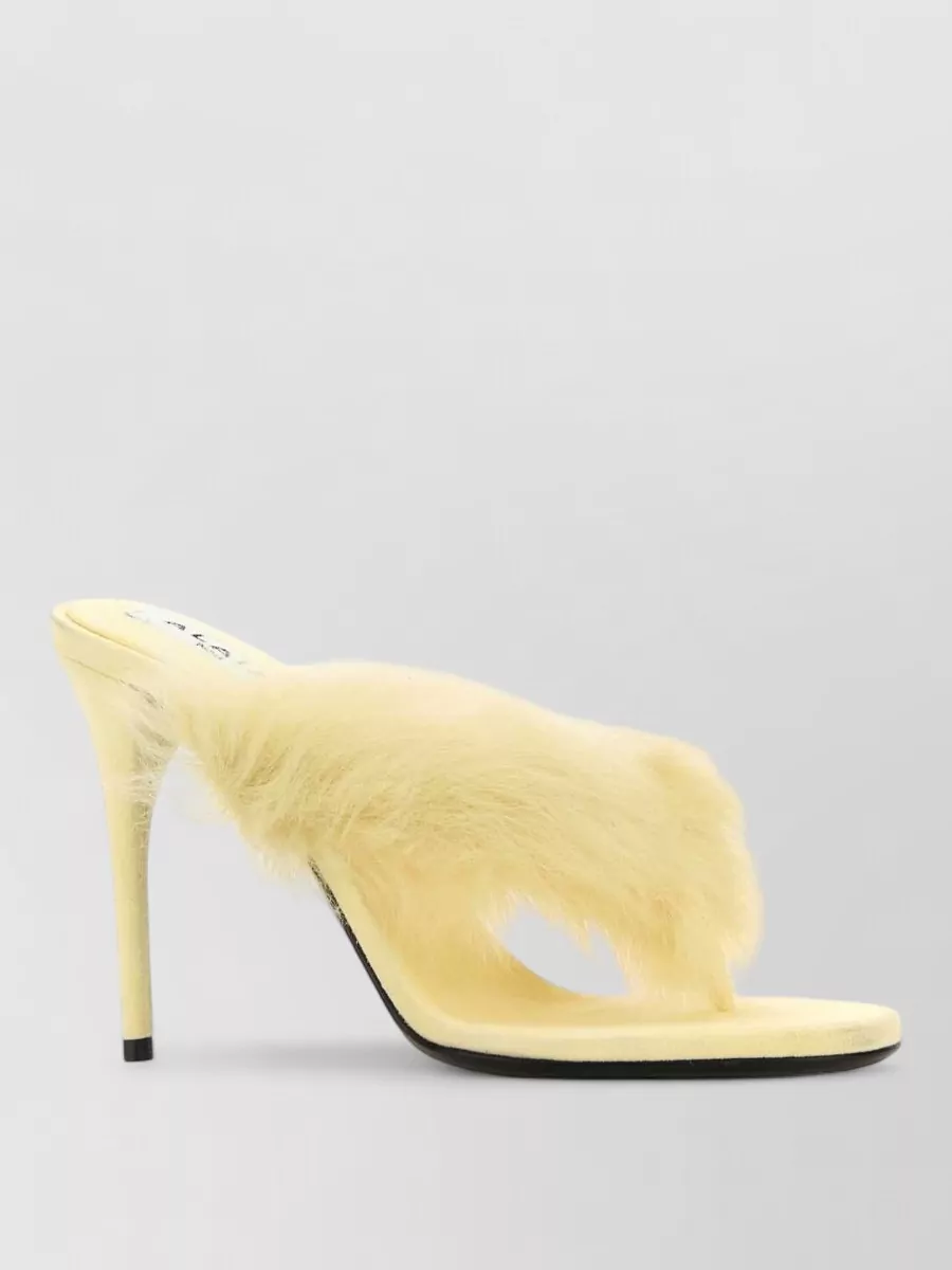 Alaïa leather thong mules