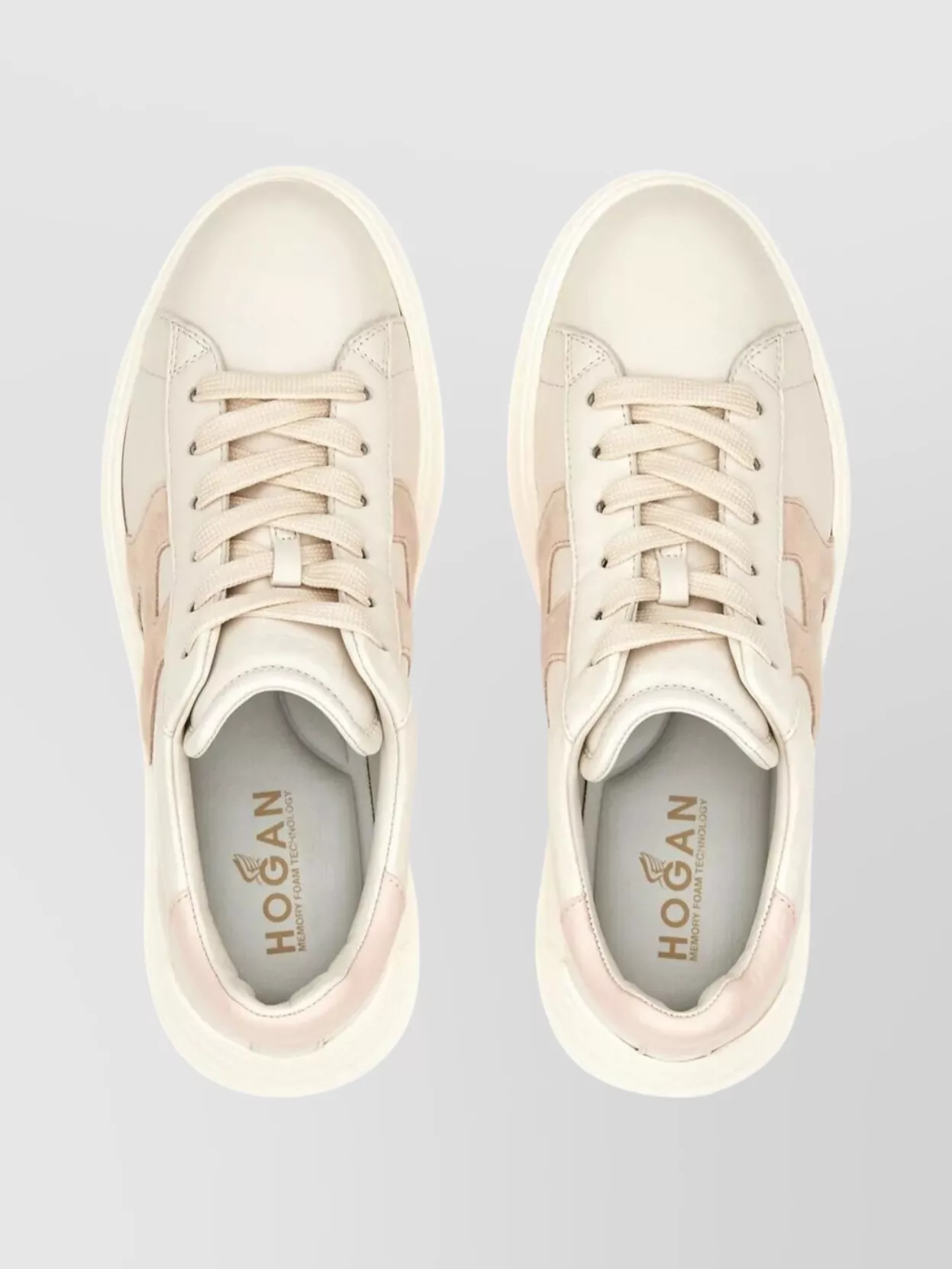 Hogan Suede Panel Sneakers Rubber Sole
