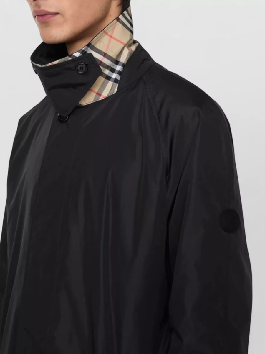 Burberry Nylon Single-Breasted Car Coat