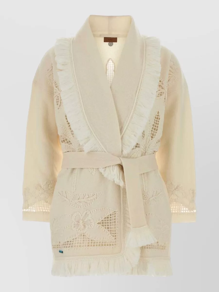 Alanui virgin wool belted cardigan