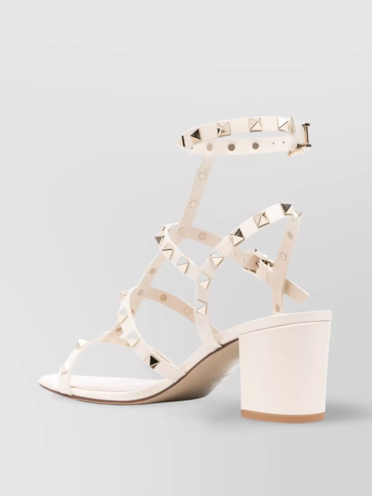 Valentino Garavani Studded Leather Block Heel Sandals