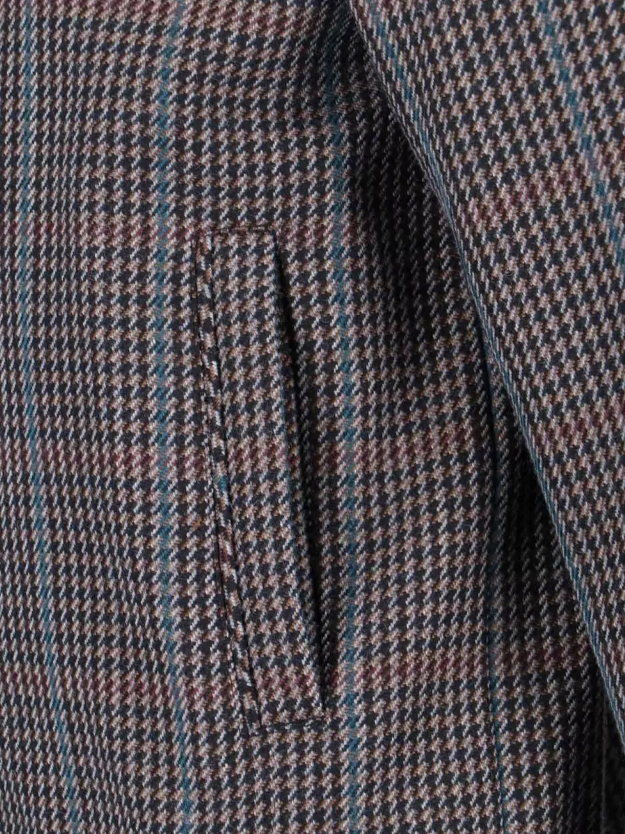 Paul Smith Checkered High Collar Jacket Side Pockets