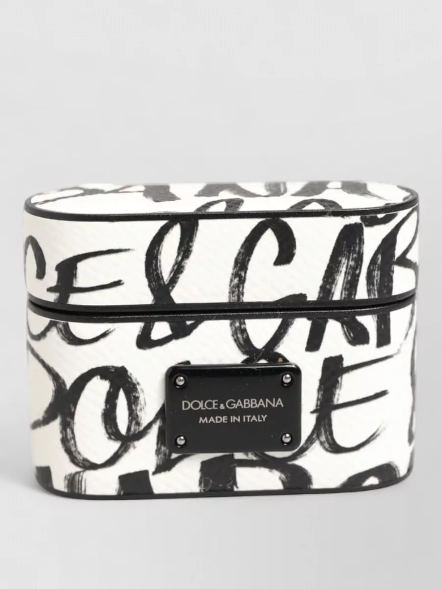 Dolce&Gabbana leather logo print airpods case