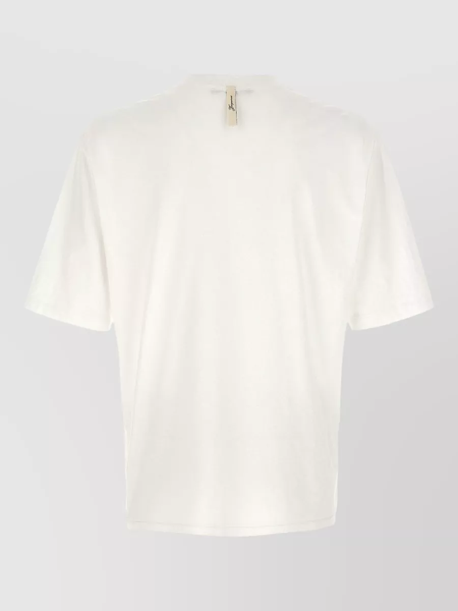 Jacquemus Logo-Print Cotton-Blend Crew-Neck T-Shirt