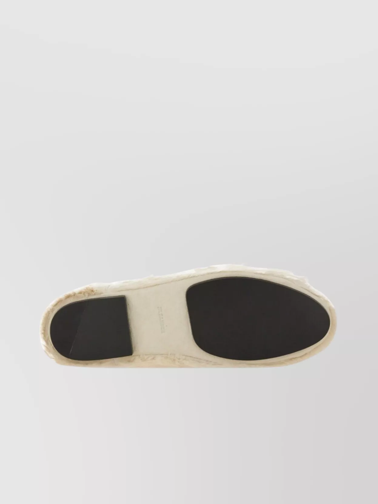 JIL SANDER ROUND TOE LEATHER SLIPPER WITH FAUX FUR 