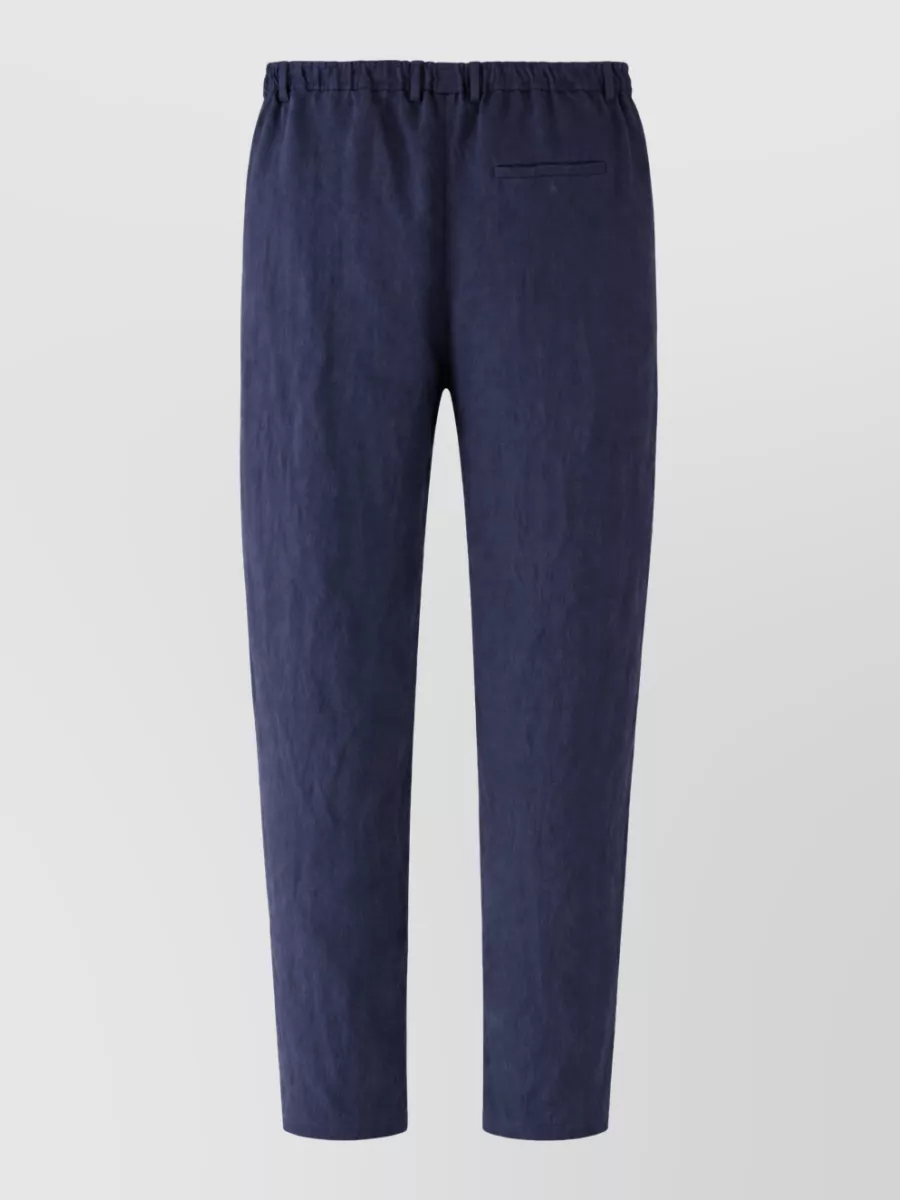 Emporio Armani Linen Straight-Leg Trousers