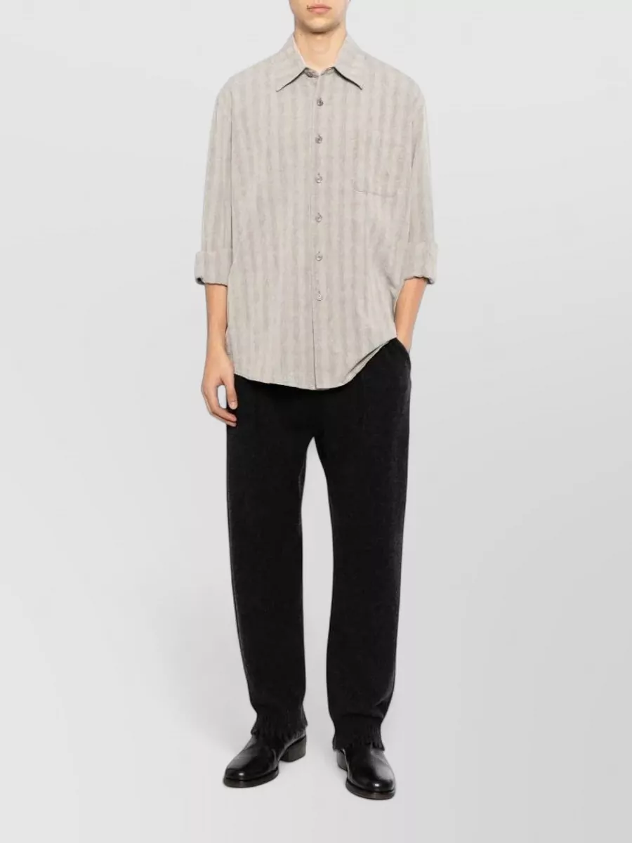 Uma Wang cashmere straight-leg ankle trousers