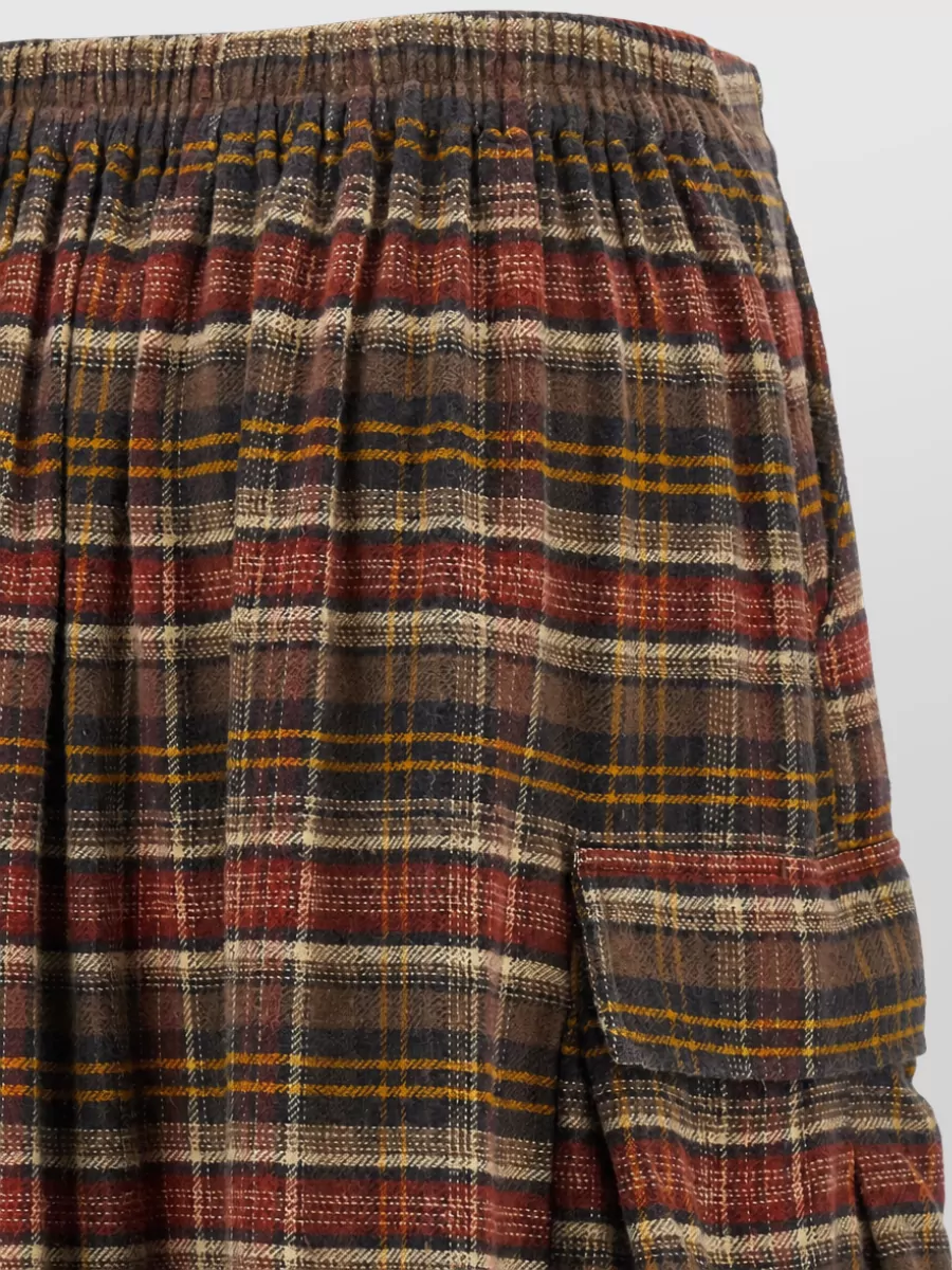 R13 Tartan Cargo Full Skirt