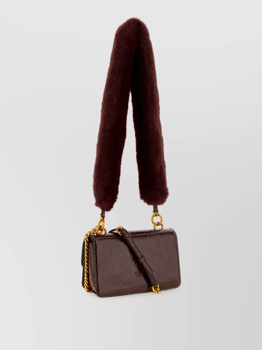 Pinko Love Bag One Mini Leather Clutch Bag