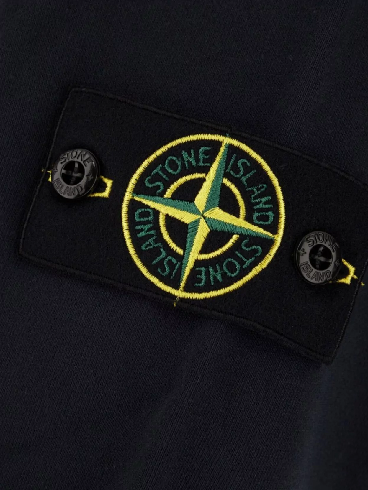 Stone Island Midnight Cotton Sweatshirt With Ribbed Cuffs