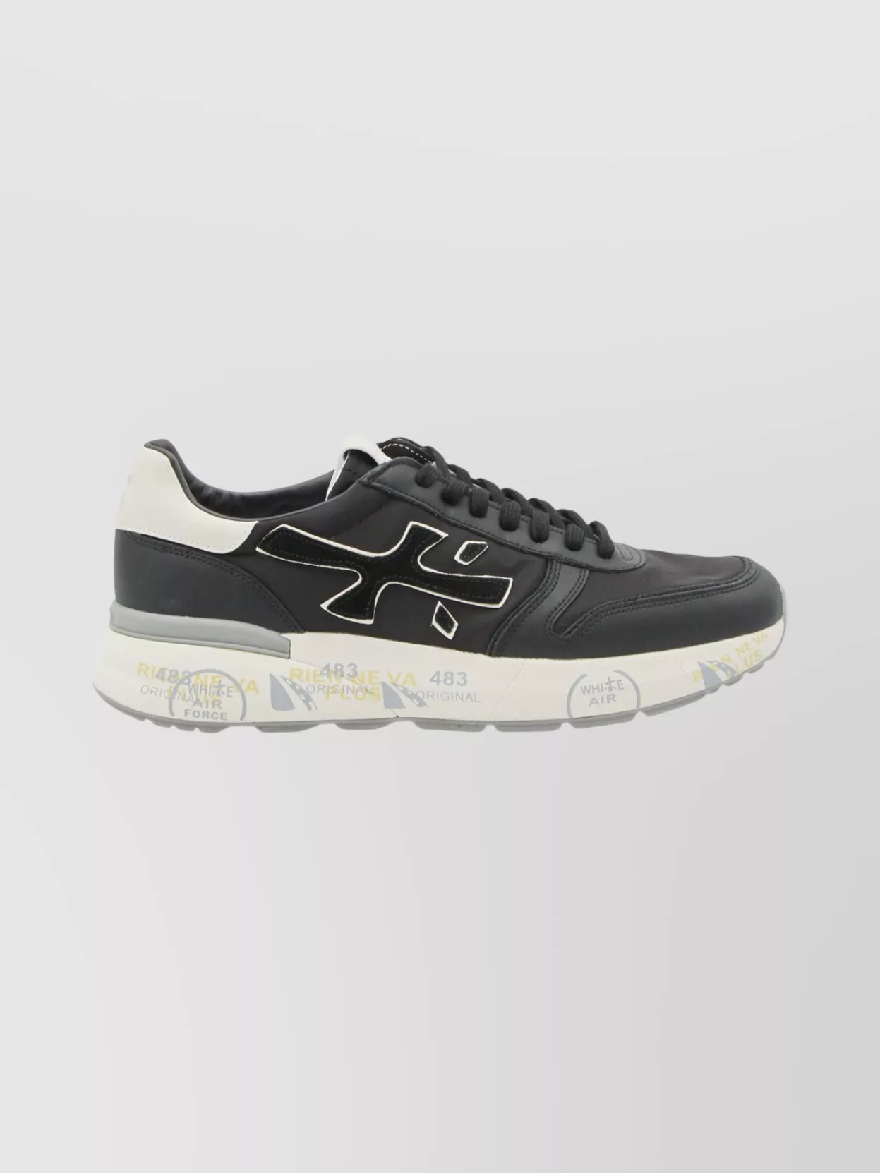 Premiata Casual Sneakers With Round Toe And Contrast Heel