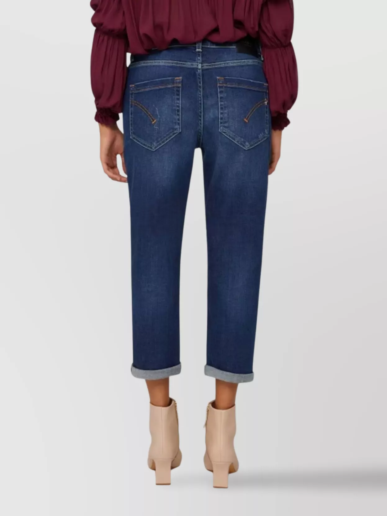 Dondup Gioiello Trousers With Back Pockets And Belt Loops In Blue