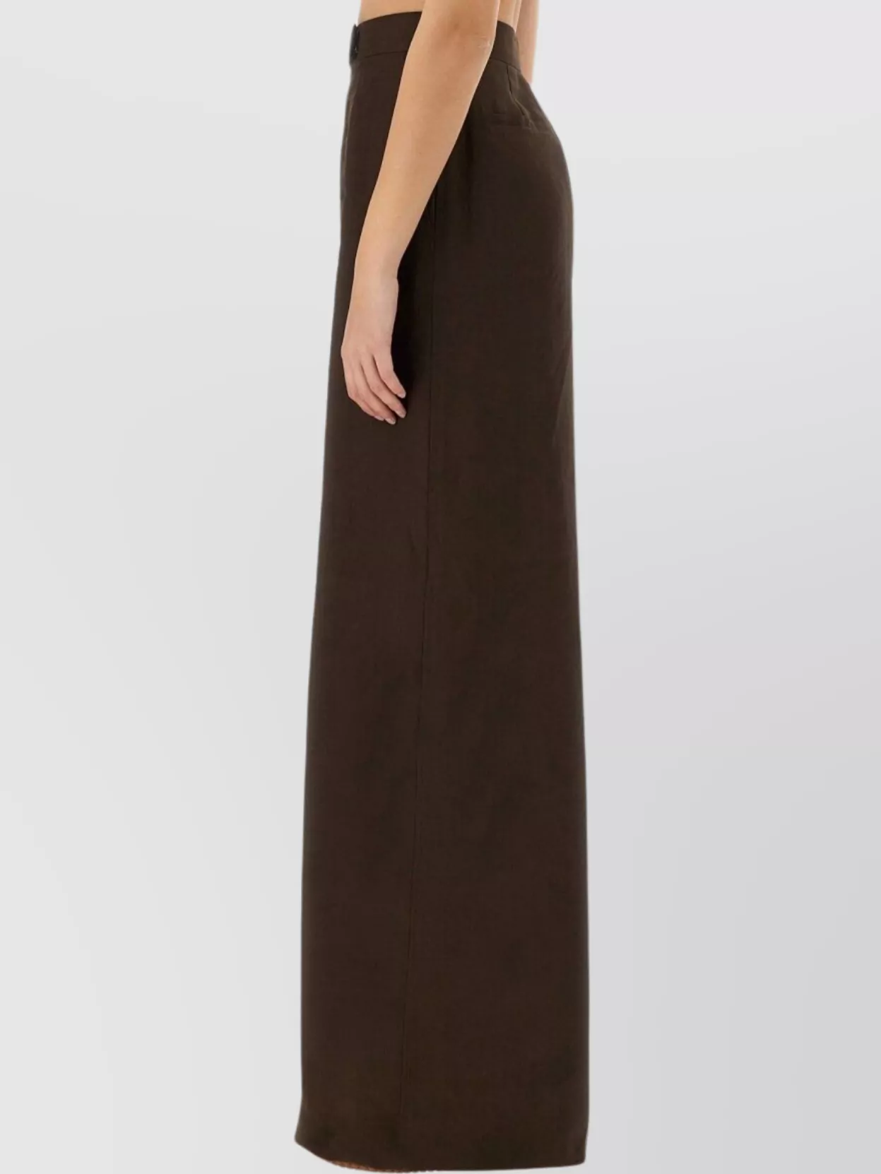 Max Mara High Waist Wide Leg Trousers With Belt Loops