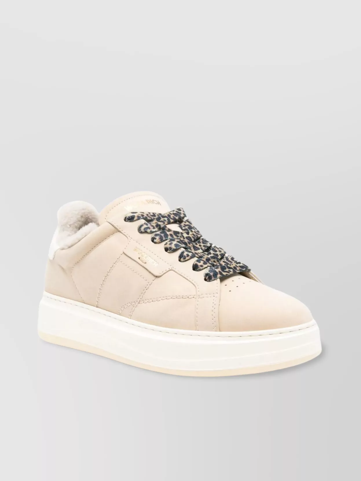Woolrich High-top Sneakers With Contrast Heel Tab In Pink