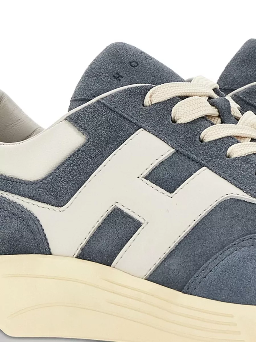 Hogan Sneaker Low Round Toe Nylon Silk Suede