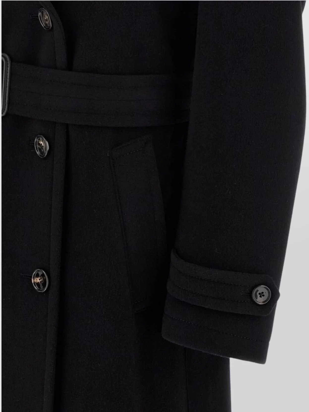 Tagliatore 'Sophisticated' Double-Breasted Coat Belted Waist