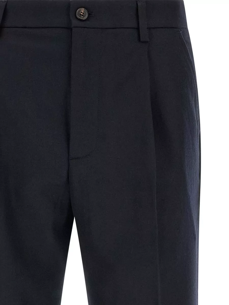 Department 5 Cashmere Wide-Leg Pleated Tailored Trousers