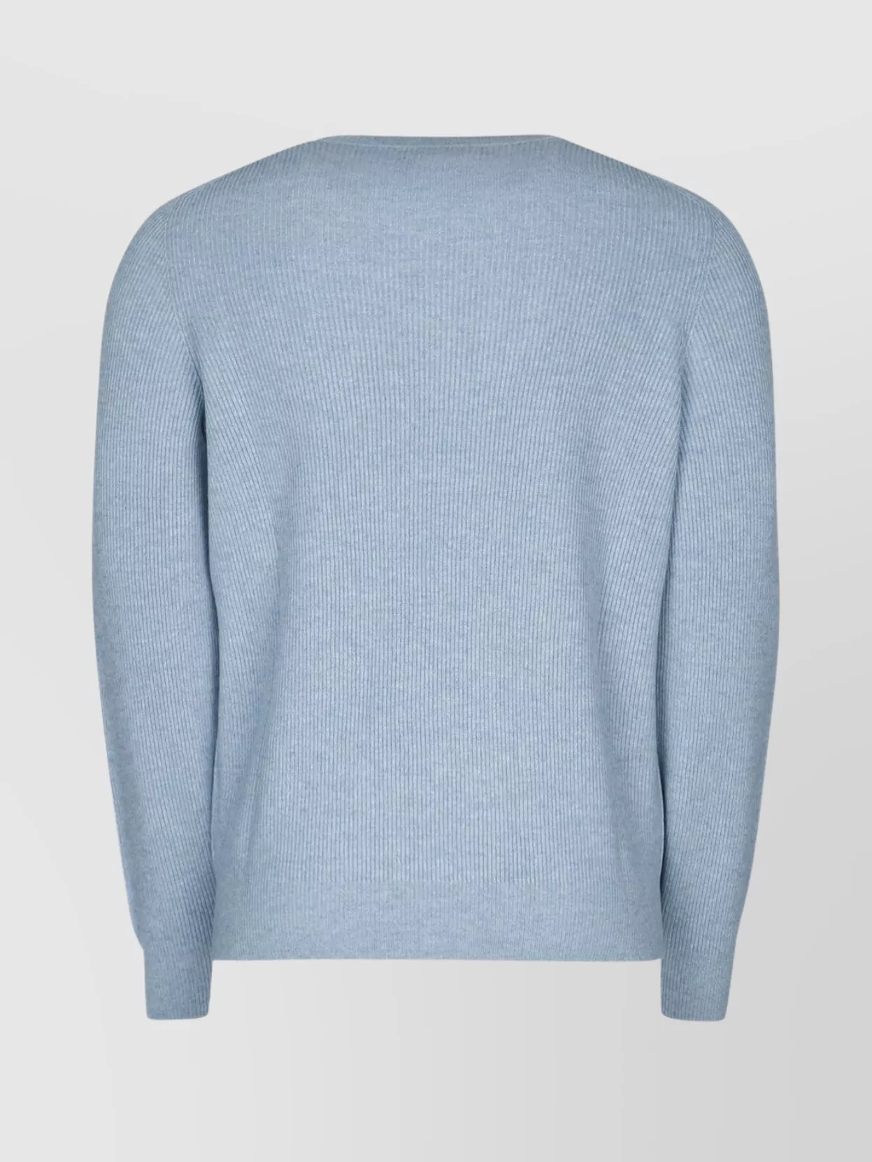 Brunello Cucinelli Ribbed Round Neck Sweater In Blue