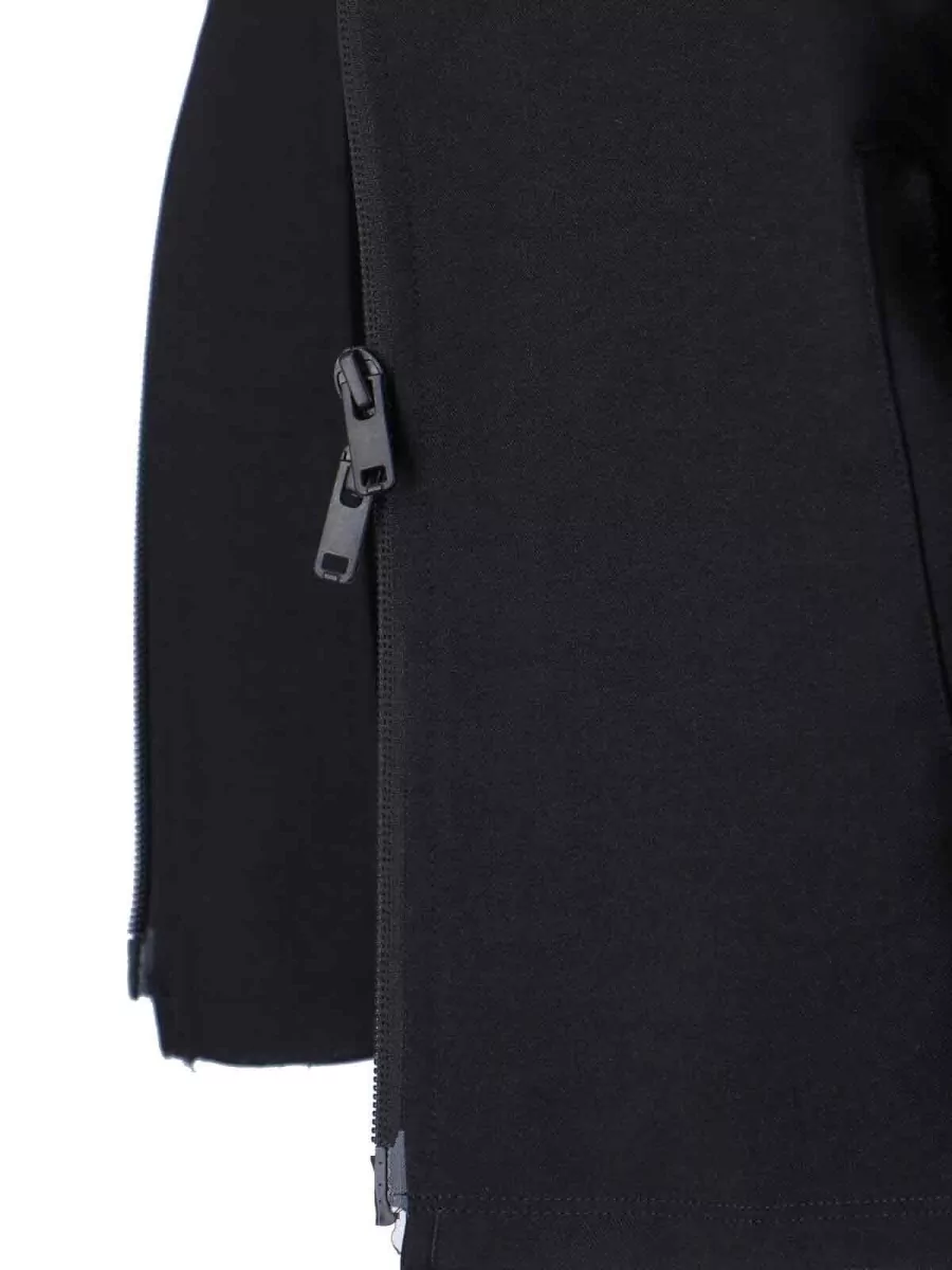 Y-3 Knit Sweatshirt High Collar Ribbed Cuffs Stripes