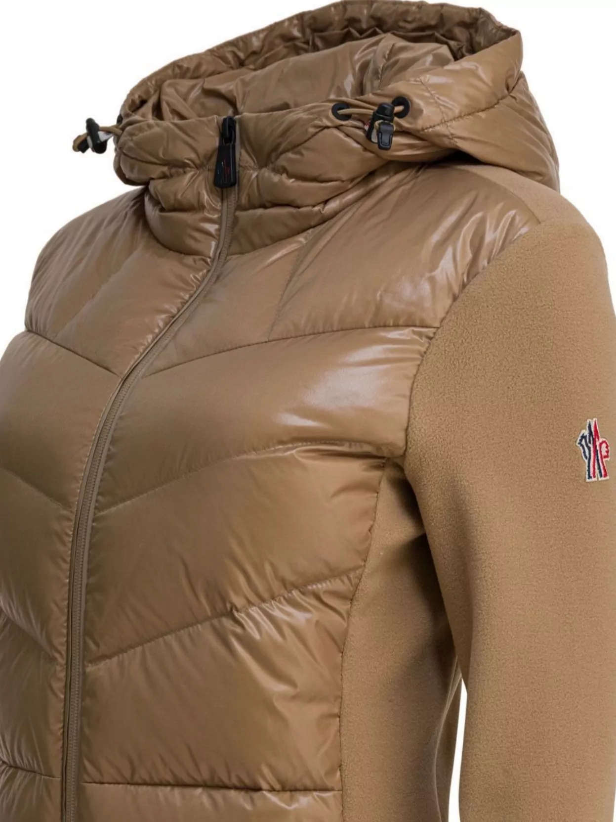 Moncler Grenoble Hooded Quilted Fleece Zip Sweatshirt