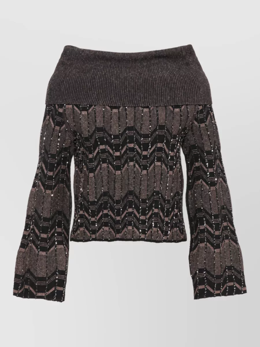 D.exterior geometric sequin maxi dress