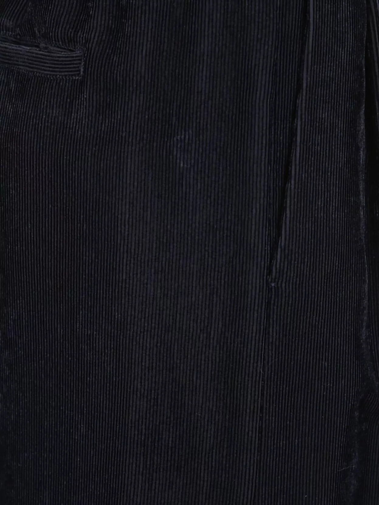 Forte Forte Soft Velvet Low Rise Trousers In Black