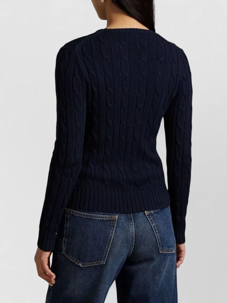 Polo Ralph Lauren Cable-Knit Slim-Fit Cotton Crew-Neck Jumper