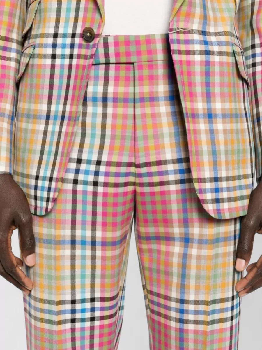 Vivienne Westwood Check Trousers Belt Loops Side And Back Pockets