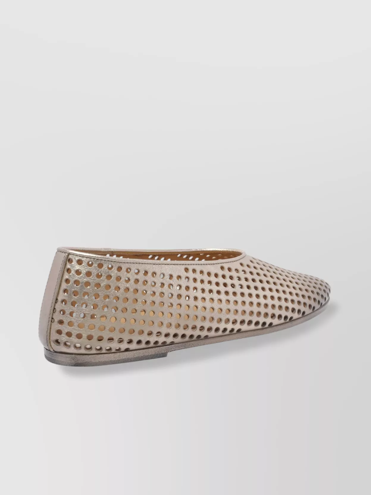 Marsell Pointed Toe Leather Ballerina Shoes