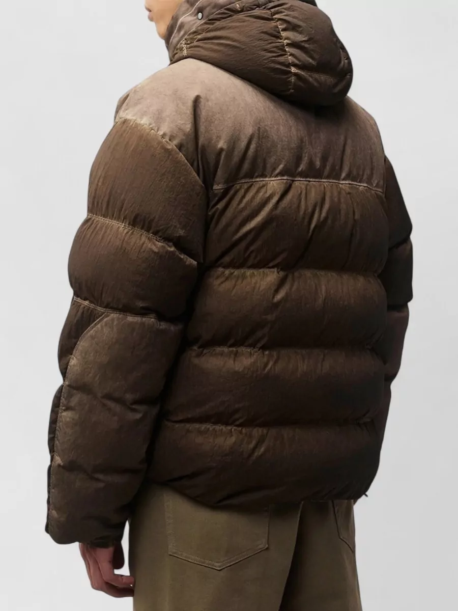 C.p. Company C.p.company Goggle-detail Quilted Medium Jacket In Brown