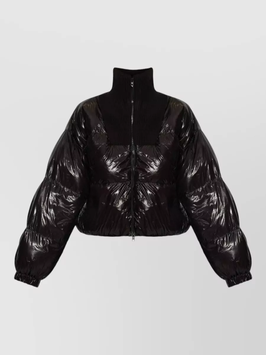 Diesel nylon oversized cropped puffer jacket