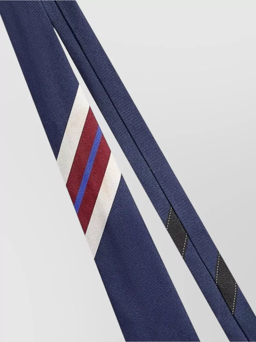 Dries Van Noten Slim Striped Tie Narrow Silhouette Design