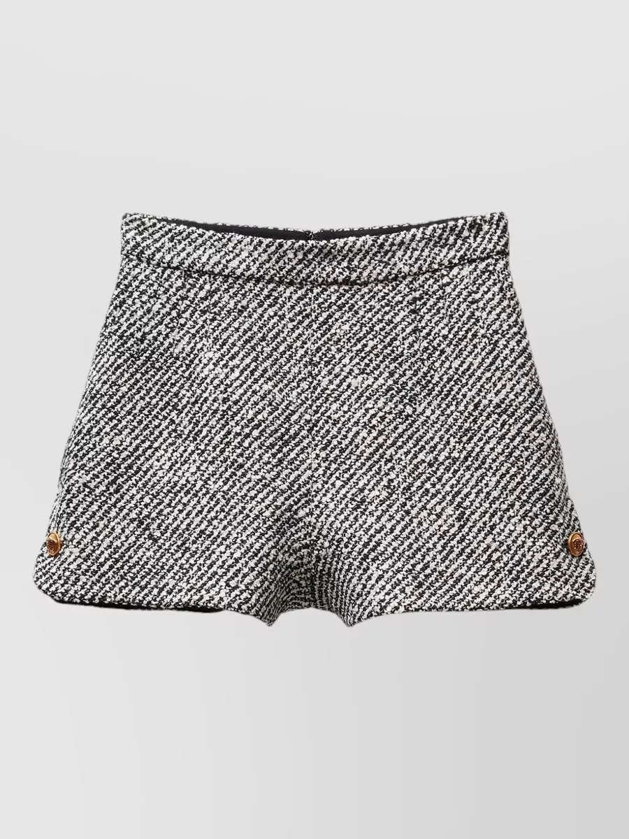 Versace virgin wool high-rise bouclé shorts