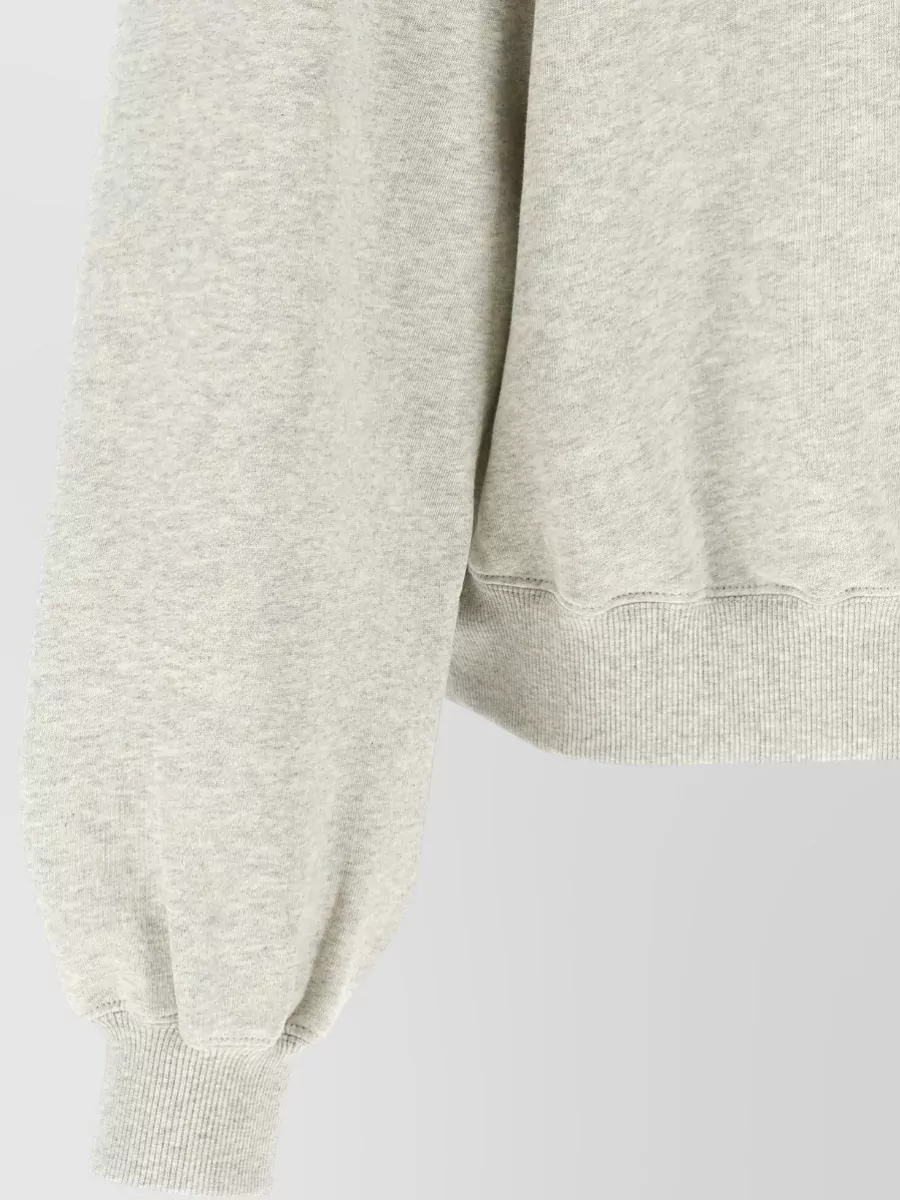 Rotate Birger Christensen Organic Cotton Oversized Fleece Polo Sweatshirt