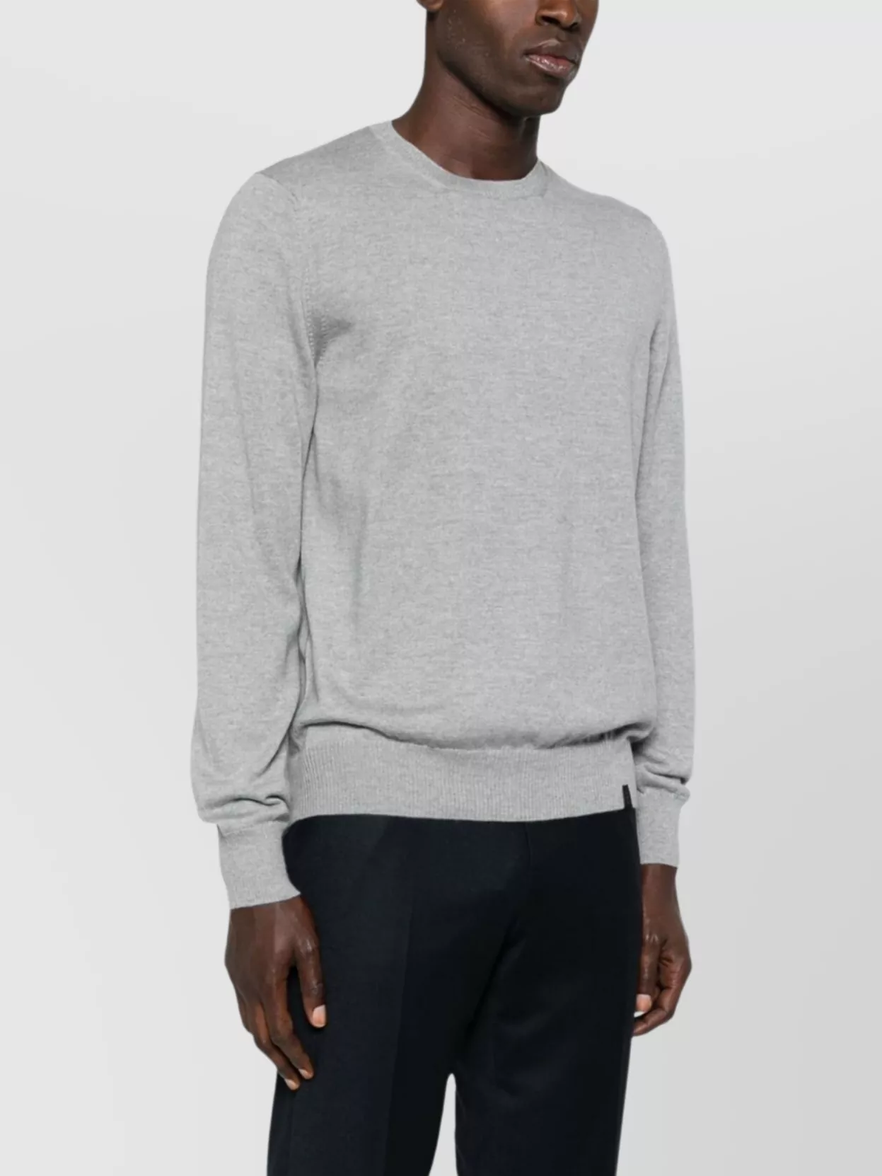 Fay Sweater With Profile Patches On The Elbows In Gray