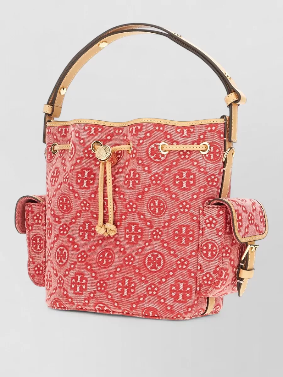Tory Burch T Monogram Denim Bucket Bag