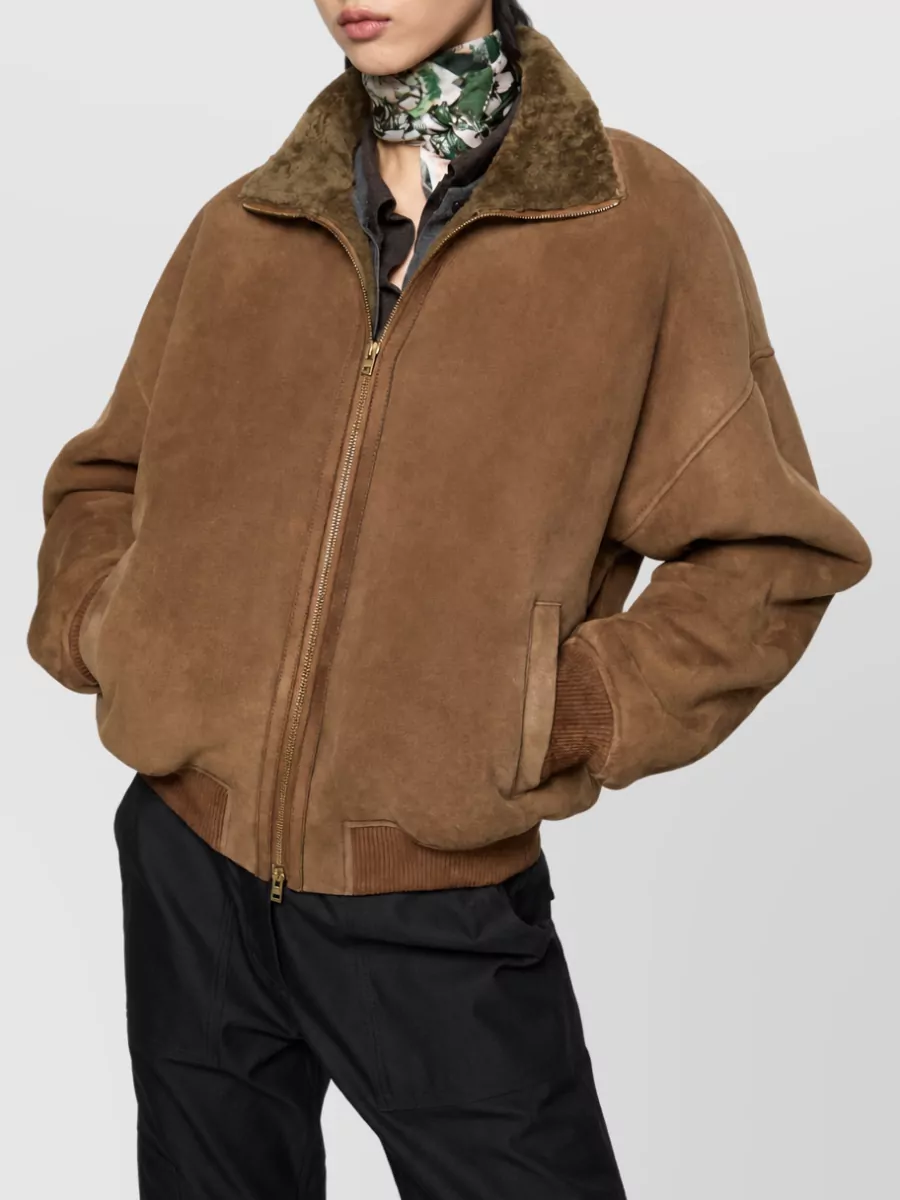 Acne Studios Shearling Single-Breasted Coat