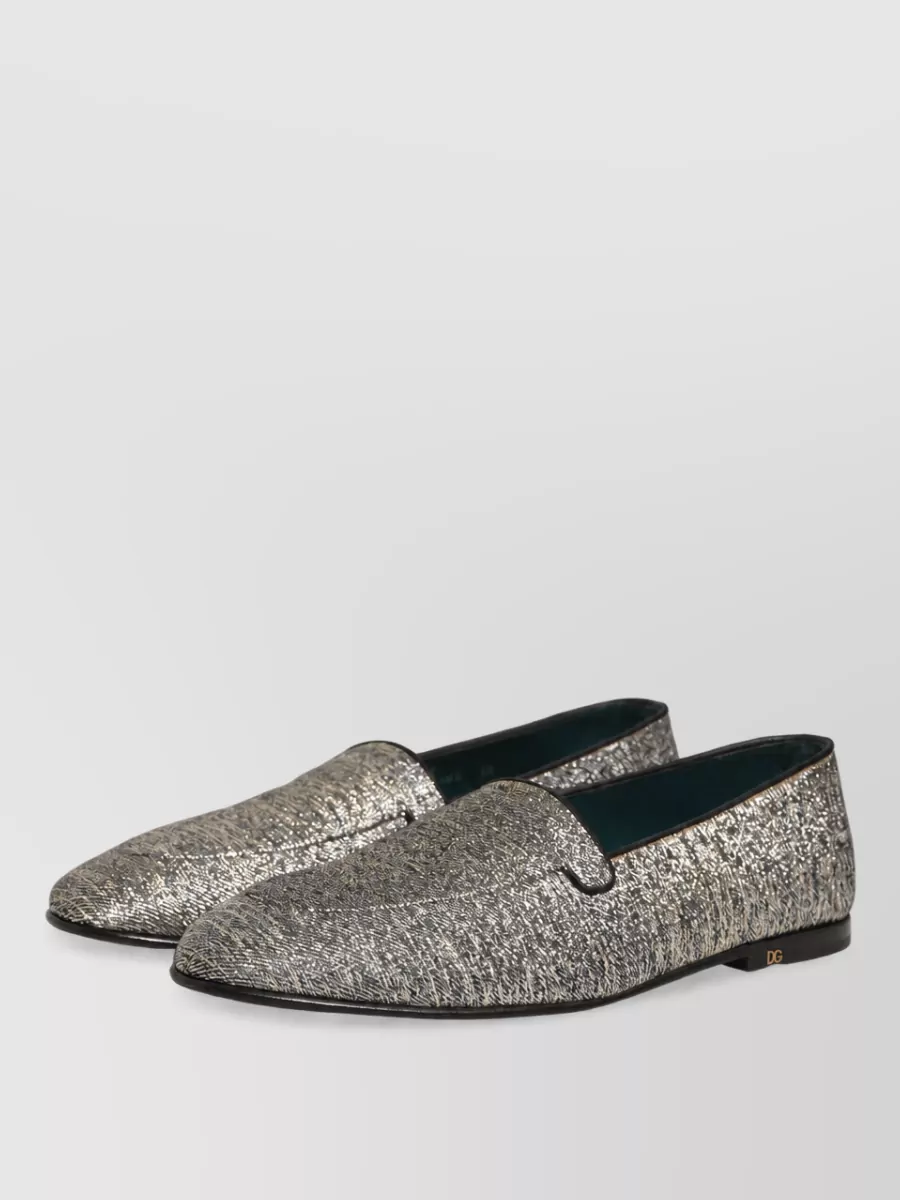 Dolce&Gabbana Glitter Leather Loafers